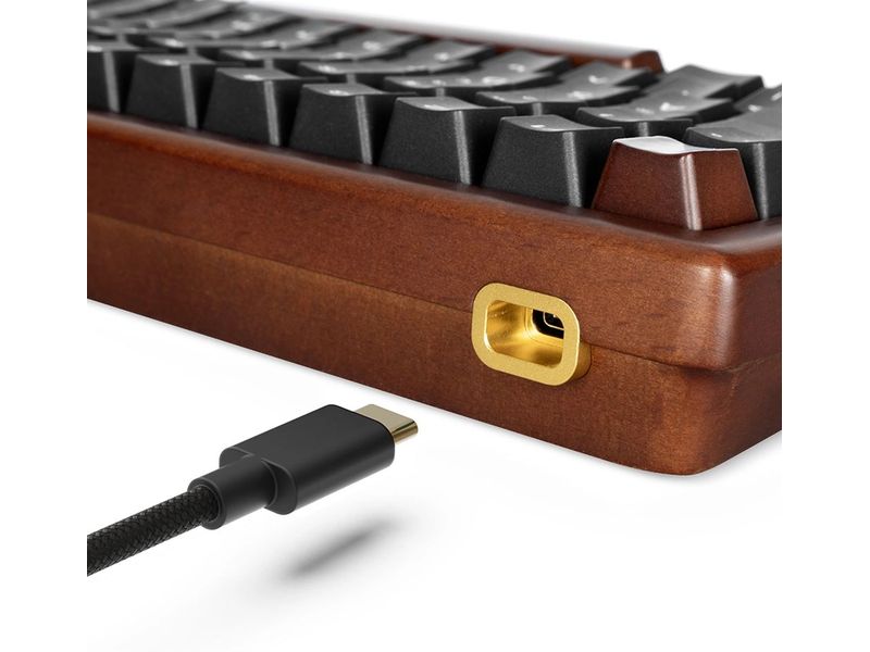 Sharkoon Gaming-Tastatur SKILLER SGK50 S3 Wood PBT