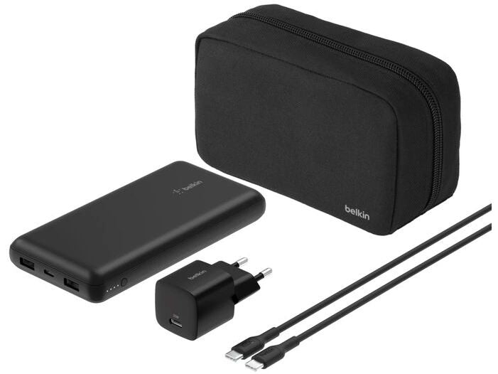 Belkin Wireless Charger BoostCharge Powerbank Bundle Schwarz