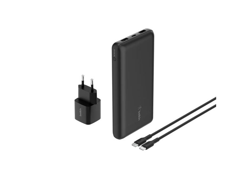 Belkin Wireless Charger BoostCharge Powerbank Bundle Schwarz