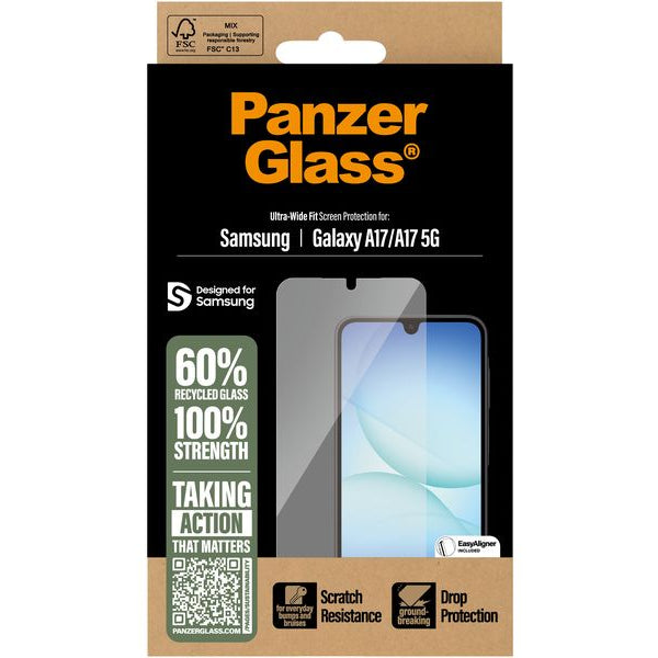 Panzerglass Displayschutz Ultra Wide Fit mit Easyaligner Galaxy A17