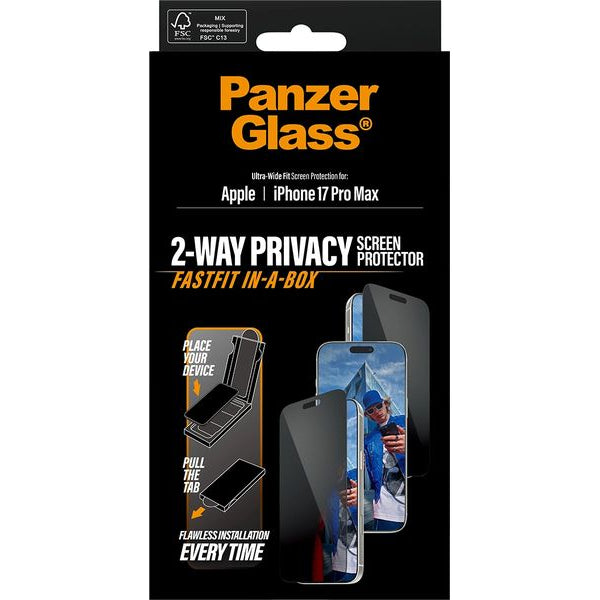 Panzerglass Ultra Wide Fit Privacy Fastfit iPhone 17 Pro Max
