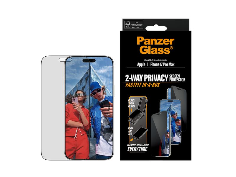 Panzerglass Ultra Wide Fit Privacy Fastfit iPhone 17 Pro Max
