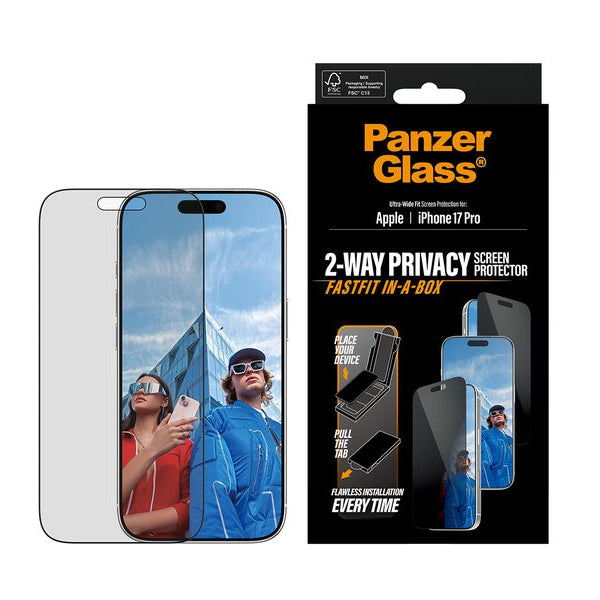 Panzerglass Ultra Wide Fit Privacy Fastfit iPhone 17 Pro