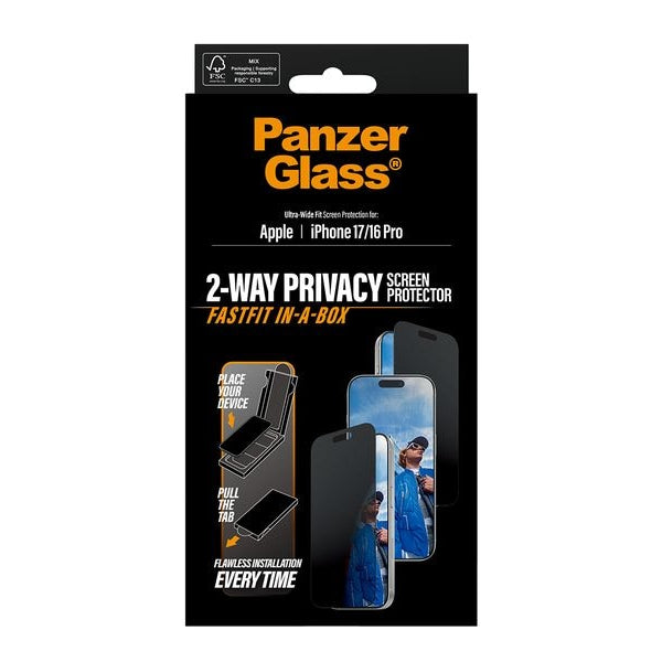 Panzerglass Displayschutz Ultra Wide Fit Privacy Fastfit iPhone 17