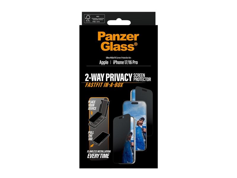Panzerglass Displayschutz Ultra Wide Fit Privacy Fastfit iPhone 17