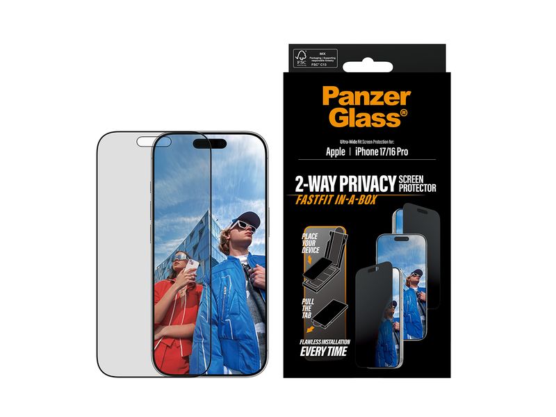 Panzerglass Displayschutz Ultra Wide Fit Privacy Fastfit iPhone 17