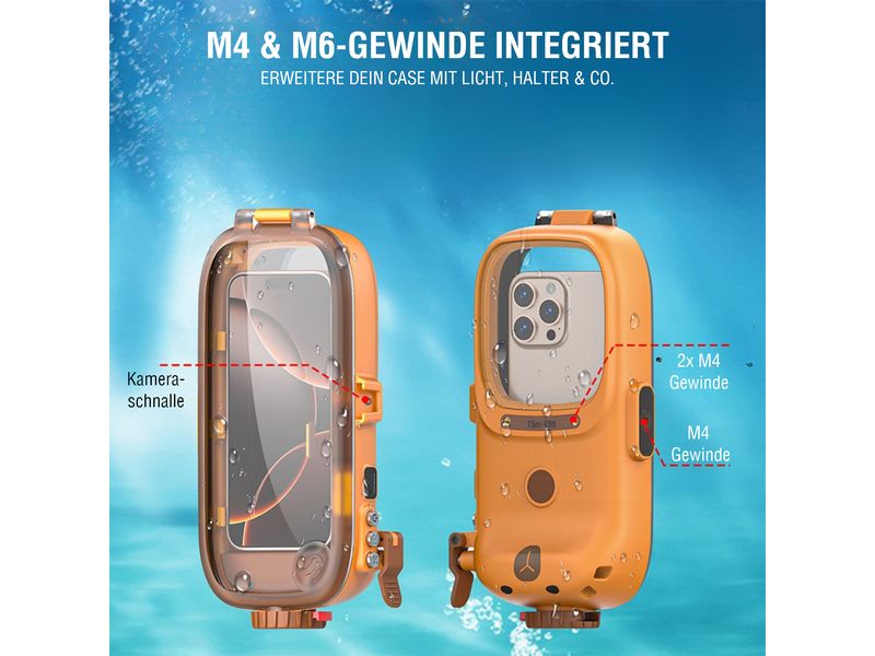 4smarts Wasserdichte Hülle Stark universal 15m Orange