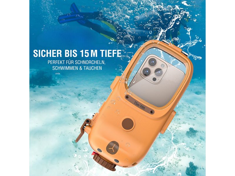 4smarts Wasserdichte Hülle Stark universal 15m Orange