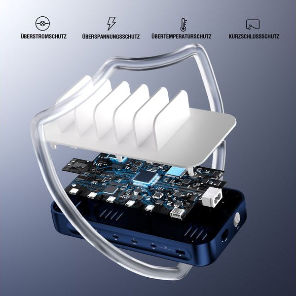 4smarts Ladestation Team 100W 5C/1A inkl. 6 Kabel