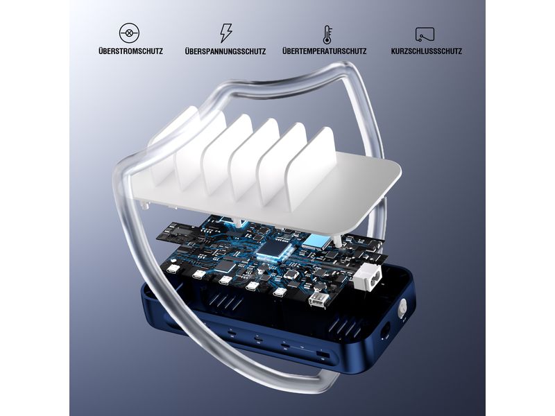 4smarts Ladestation Team 100W 5C/1A inkl. 6 Kabel