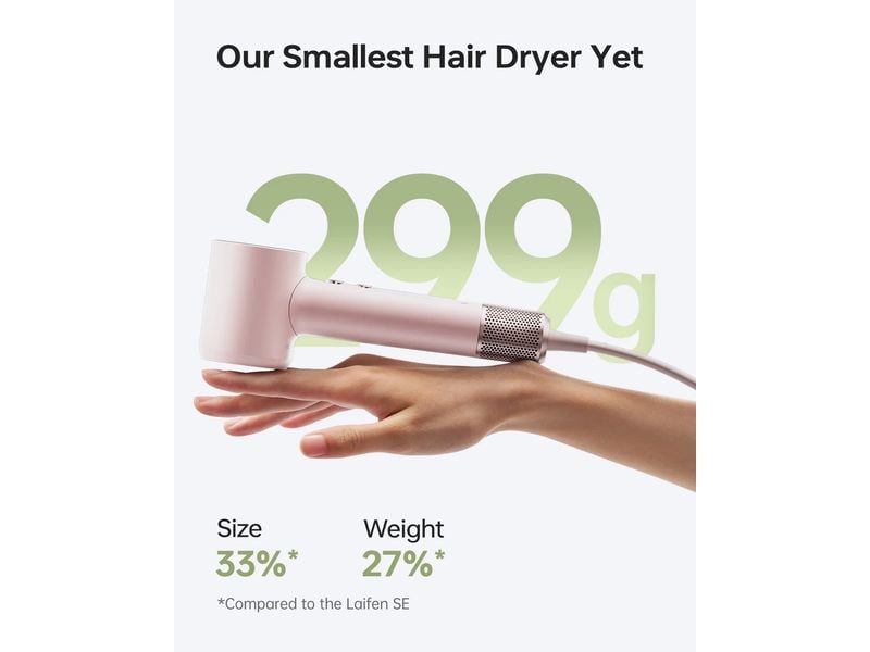 Laifen Haartrockner Mini PNK (1 Aufsatz + 1 Beutel) Pink