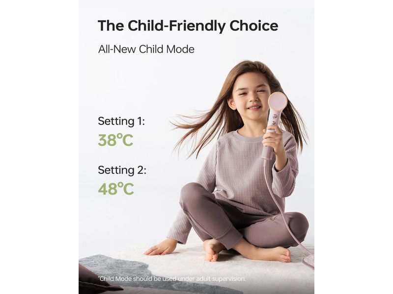 Laifen Haartrockner Mini PNK (1 Aufsatz + 1 Beutel) Pink