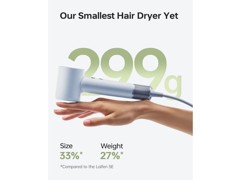 Laifen Haartrockner Mini BLU (1 Aufsatz + 1 Beutel) Blue
