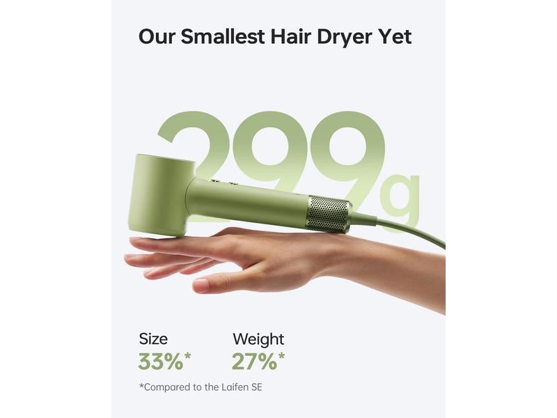Laifen Haartrockner Mini GRN (1 Aufsatz + 1 Beutel) Green
