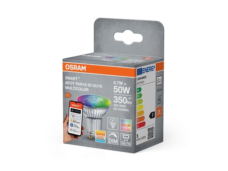 OSRAM Leuchtmittel SMART+ WiFi GU10 RGBW, 1 Stück
