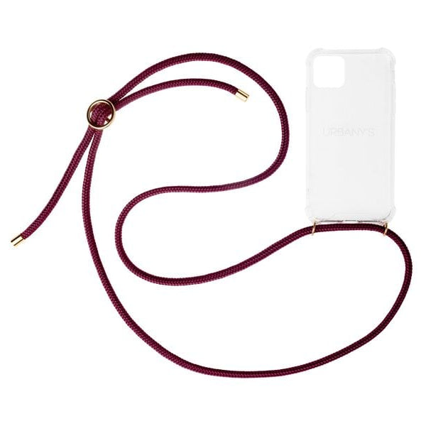 Urbany's Necklace Case RED WINE iPhone 17 Silber Ring