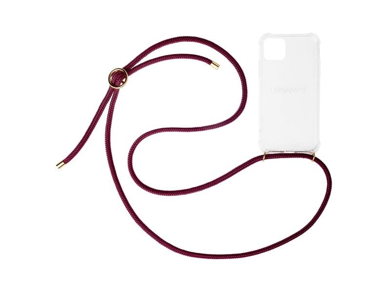 Urbany's Necklace Case RED WINE iPhone 17 Silber Ring