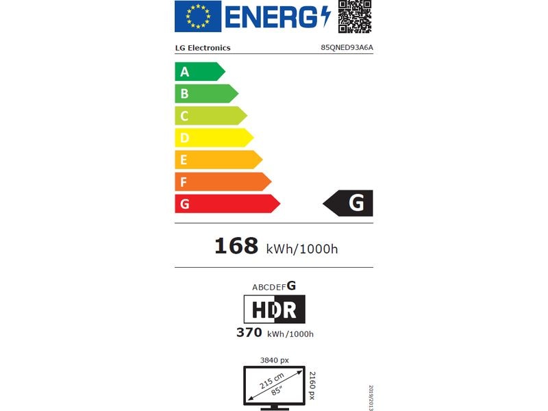 LG TV 85QNED93A6A 85", 3840 x 2160 (Ultra HD 4K), QNED
