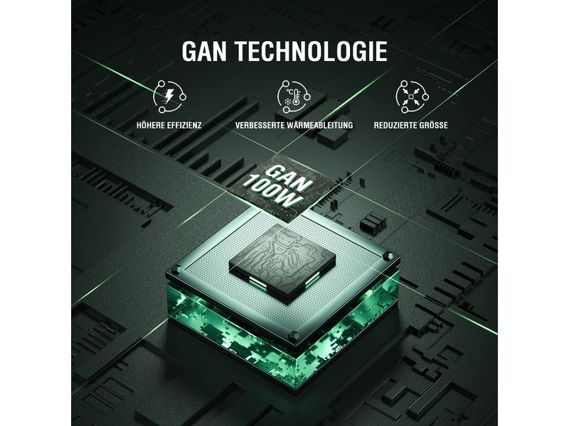 4smarts Ladestation GaN Screen 100W 3C+2A