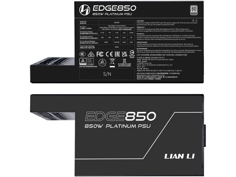 Lian Li Netzteil EDGE EG0850 80 PLUS Platinum 850 W
