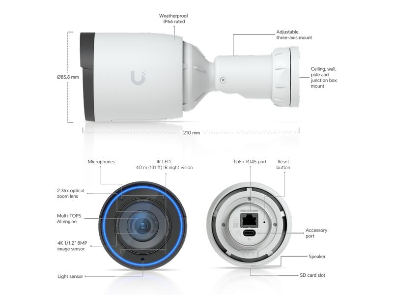 Ubiquiti Netzwerkkamera G6 Pro Bullet Weiss, 1 Stück