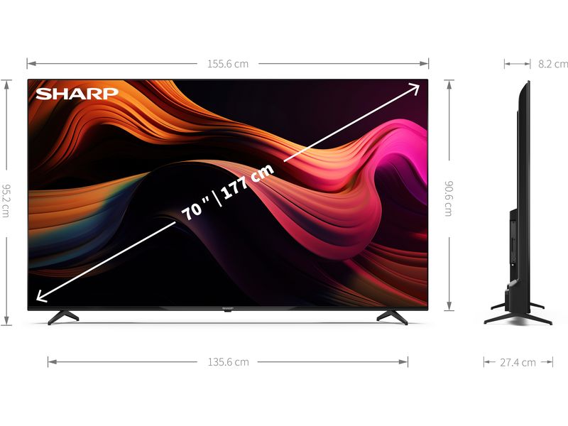 Sharp TV 70GL4460E 70", 3840 x 2160 (Ultra HD 4K), LED-LCD