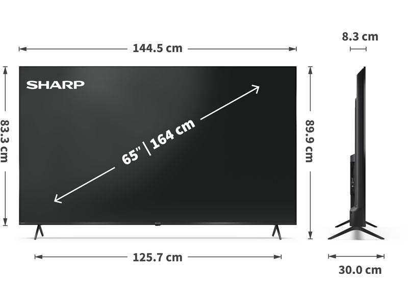 Sharp TV 65HP5465E 65", 3840 x 2160 (Ultra HD 4K), QLED