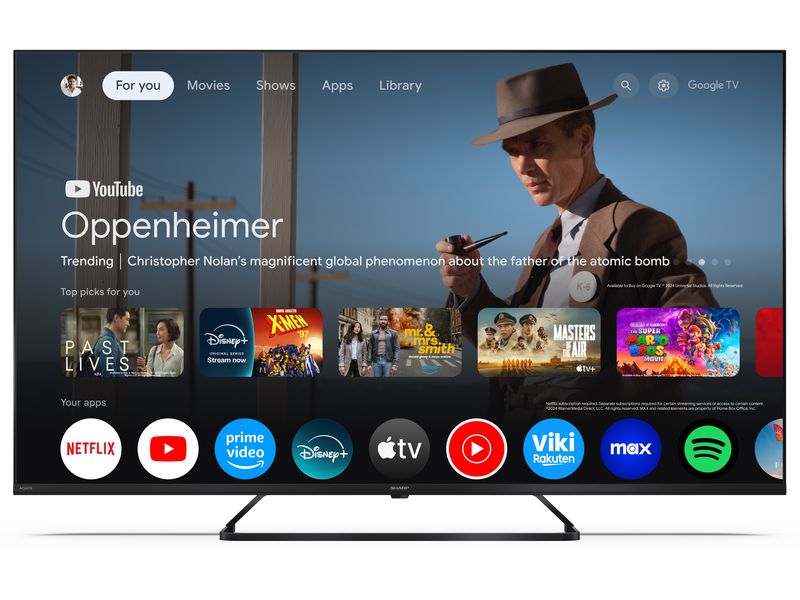 Sharp TV 50HP6265E 50", 3840 x 2160 (Ultra HD 4K), QLED