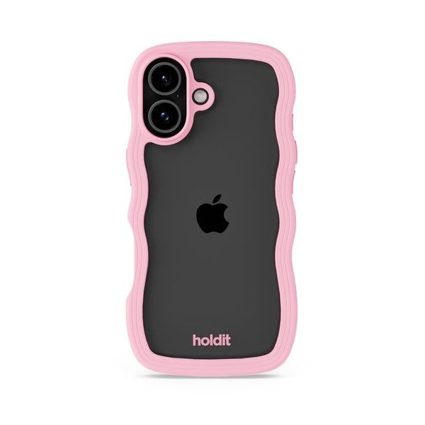 Holdit Back Cover Wavy iPhone 17 Pink/Transparent
