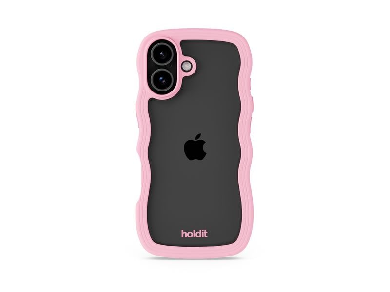 Holdit Back Cover Wavy iPhone 17 Pink/Transparent