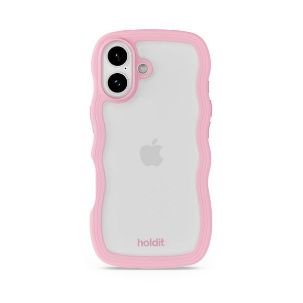 Holdit Back Cover Wavy iPhone 17 Pink/Transparent
