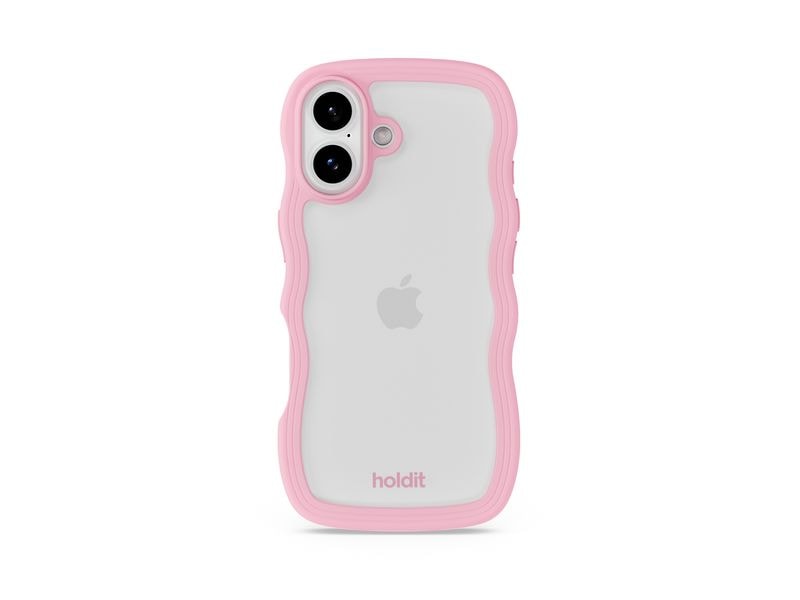 Holdit Back Cover Wavy iPhone 17 Pink/Transparent