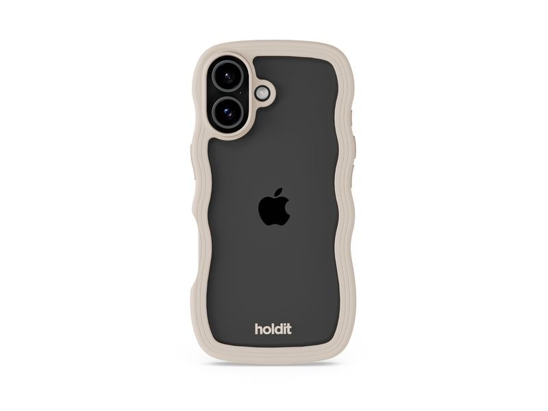 Holdit Back Cover Wavy iPhone 17 Beige/Transparent