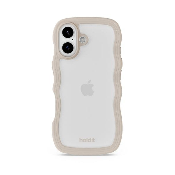Holdit Back Cover Wavy iPhone 17 Beige/Transparent