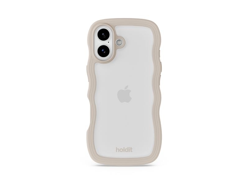 Holdit Back Cover Wavy iPhone 17 Beige/Transparent