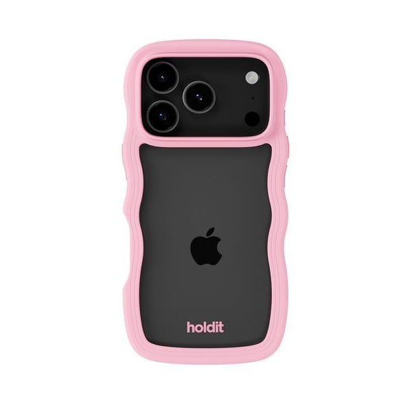 Holdit Back Cover Wavy iPhone 17 Pro Pink/Transparent