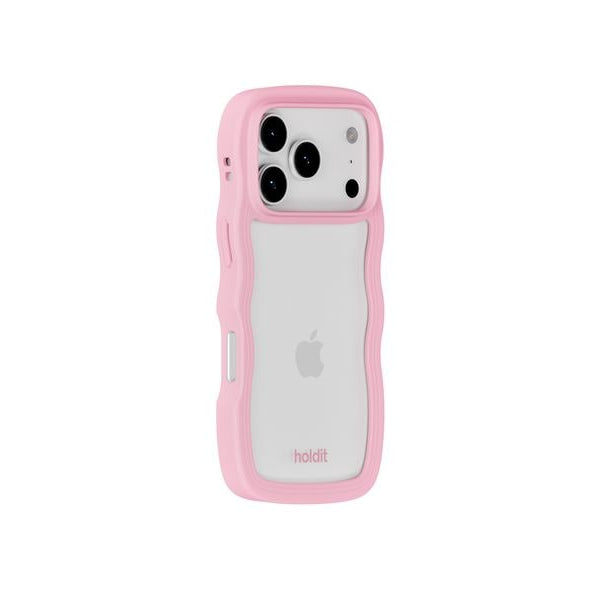 Holdit Back Cover Wavy iPhone 17 Pro Pink/Transparent