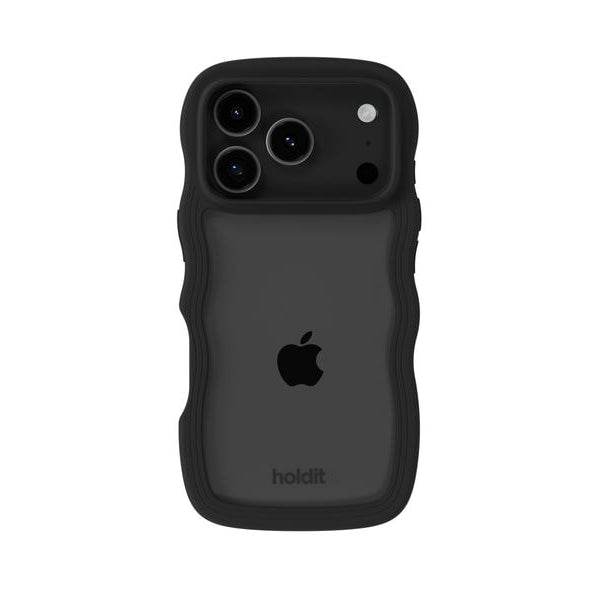 Holdit Back Cover Wavy iPhone 17 Pro Schwarz/Transparent
