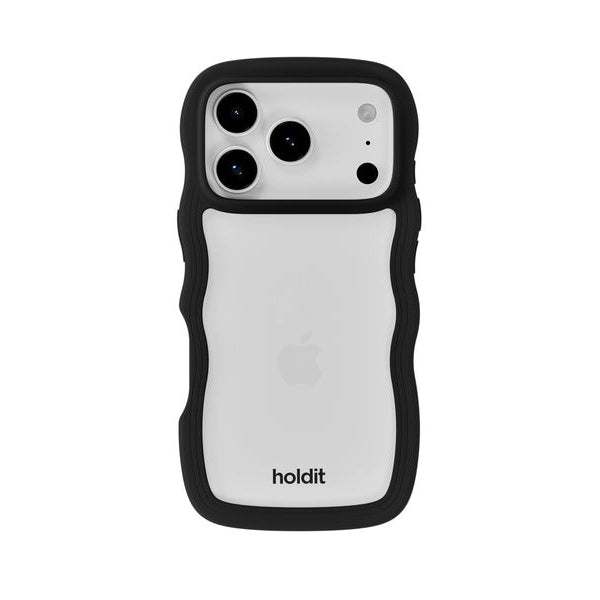 Holdit Back Cover Wavy iPhone 17 Pro Schwarz/Transparent
