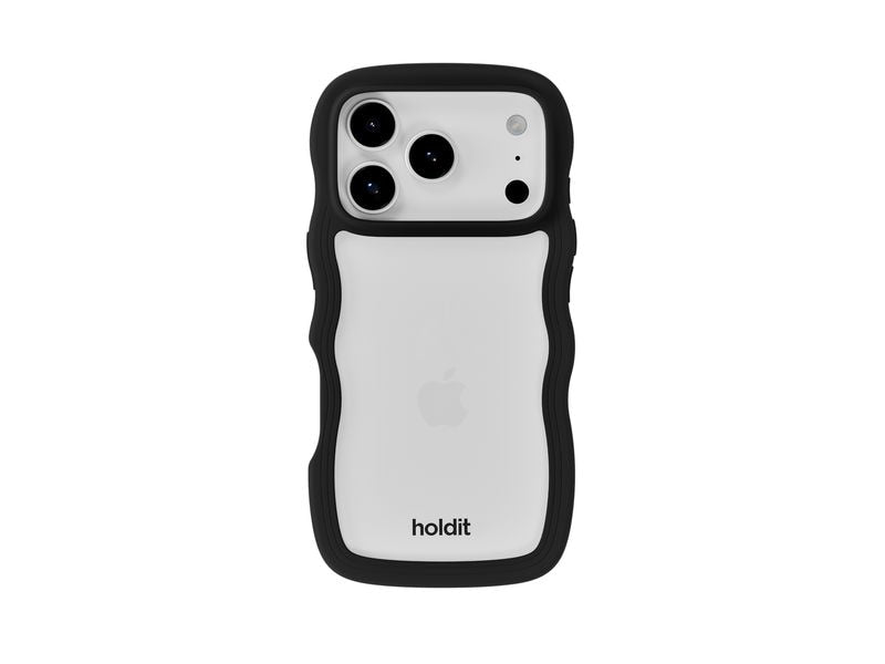 Holdit Back Cover Wavy iPhone 17 Pro Schwarz/Transparent