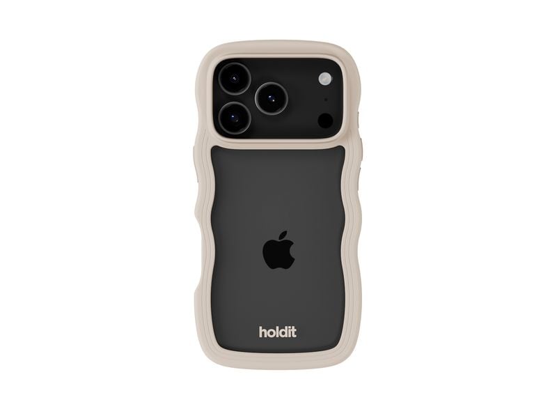 Holdit Back Cover Wavy iPhone 17 Pro Beige/Transparent