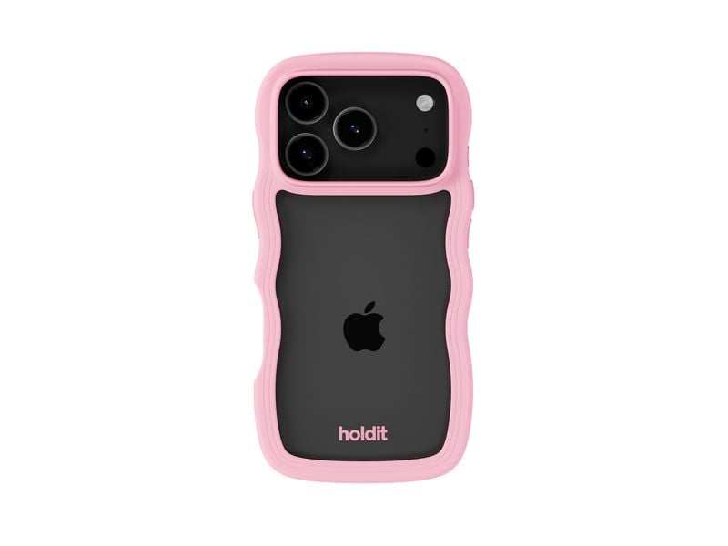Holdit Back Cover Wavy iPhone 17 Pro Max Pink/Transparent
