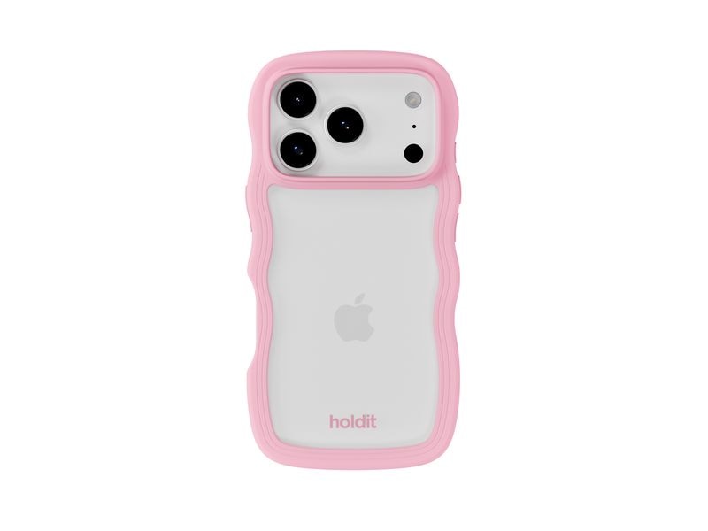 Holdit Back Cover Wavy iPhone 17 Pro Max Pink/Transparent
