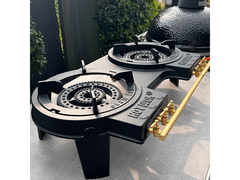 Hot Wok Double 2 x 10 kW mit Flachbrennern, ohne Set