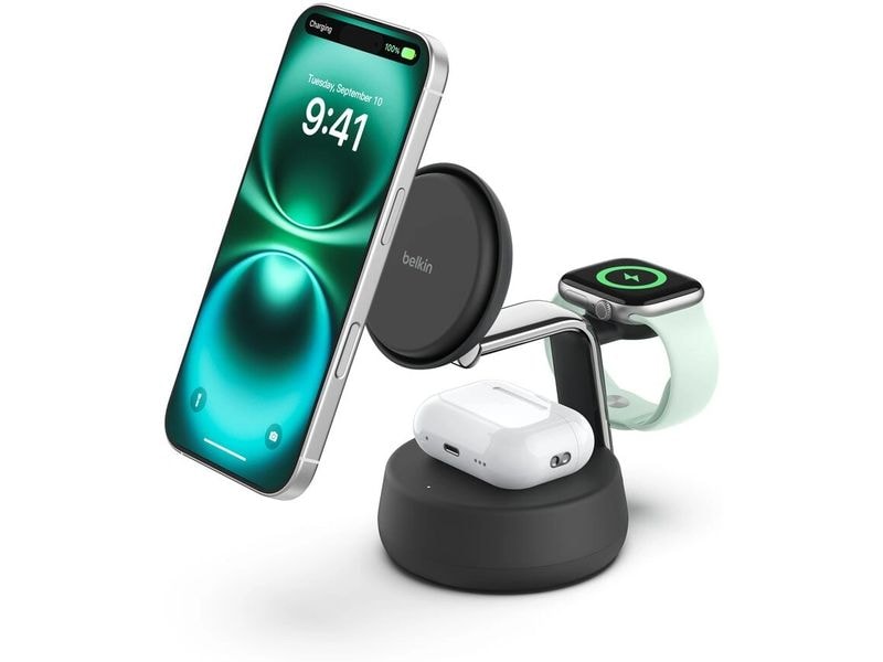 Belkin Wireless Charger UltraCharge Pro 3in1 Schwarz