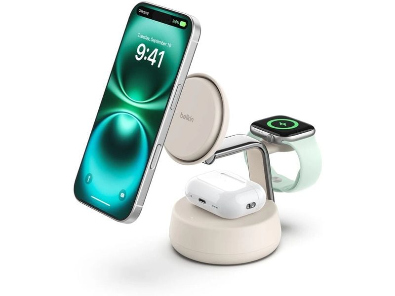 Belkin Wireless Charger UltraCharge Pro 3in1 Weiss