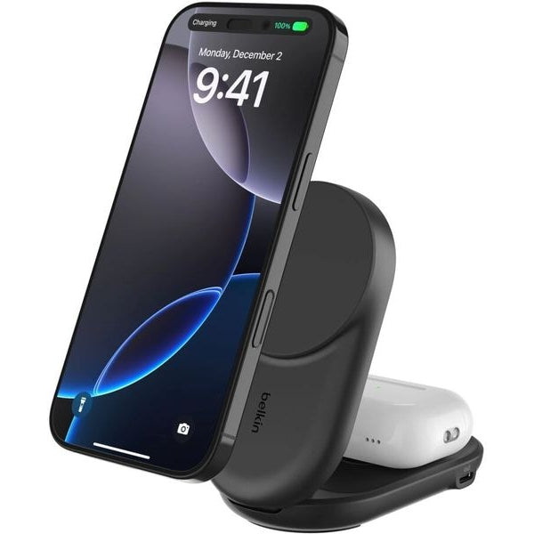 Belkin Wireless Charger UltraCharge 2in1 rund, Schwarz