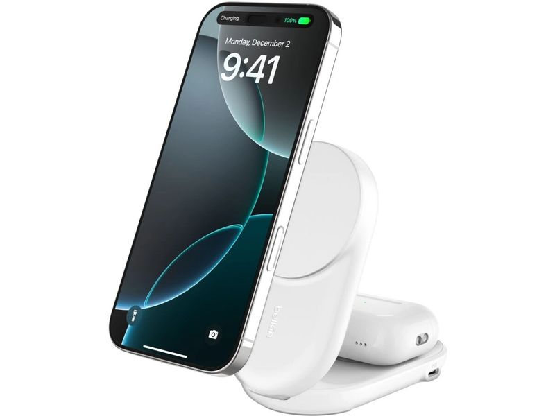 Belkin Wireless Charger UltraCharge 2in1 rund, Weiss