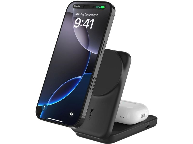 Belkin Wireless Charger UltraCharge 2in1 eckig, Schwarz