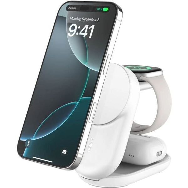 Belkin Wireless Charger UltraCharge 3in1 rund, Weiss